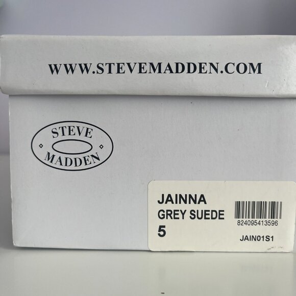 Steve Madden Grey Suede Pointed Toe Flats Jainna Size 5 - Picture 16 of 16